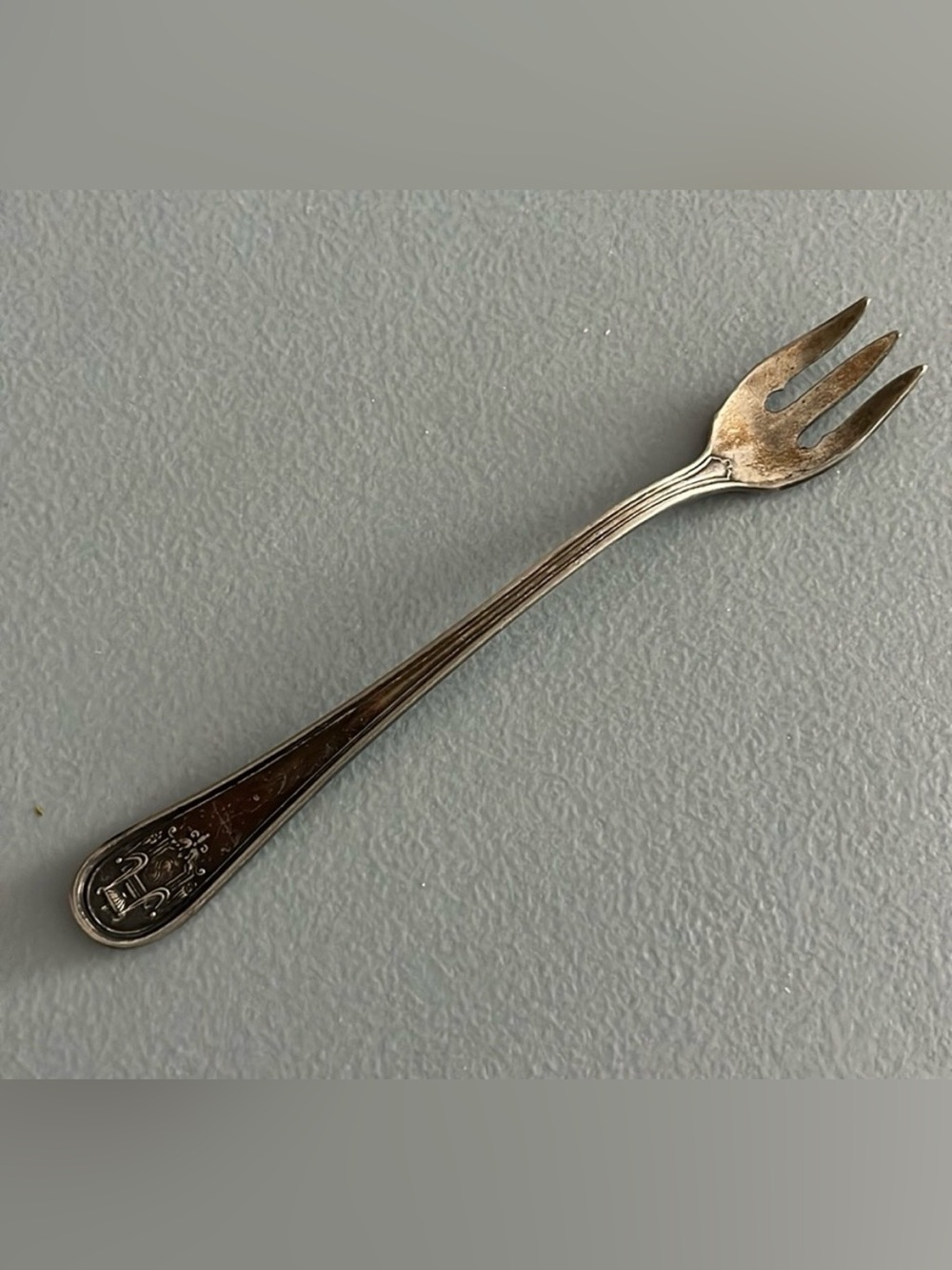 Vintage Reed & Barton Hotels Statler Silverplate Cocktail Fork Monogram S